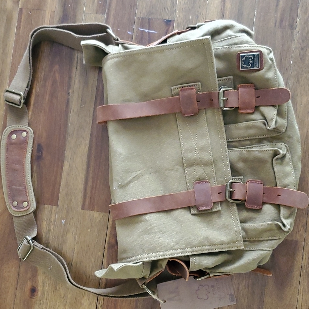 Canvas Messenger Bag- Crossbody Bag